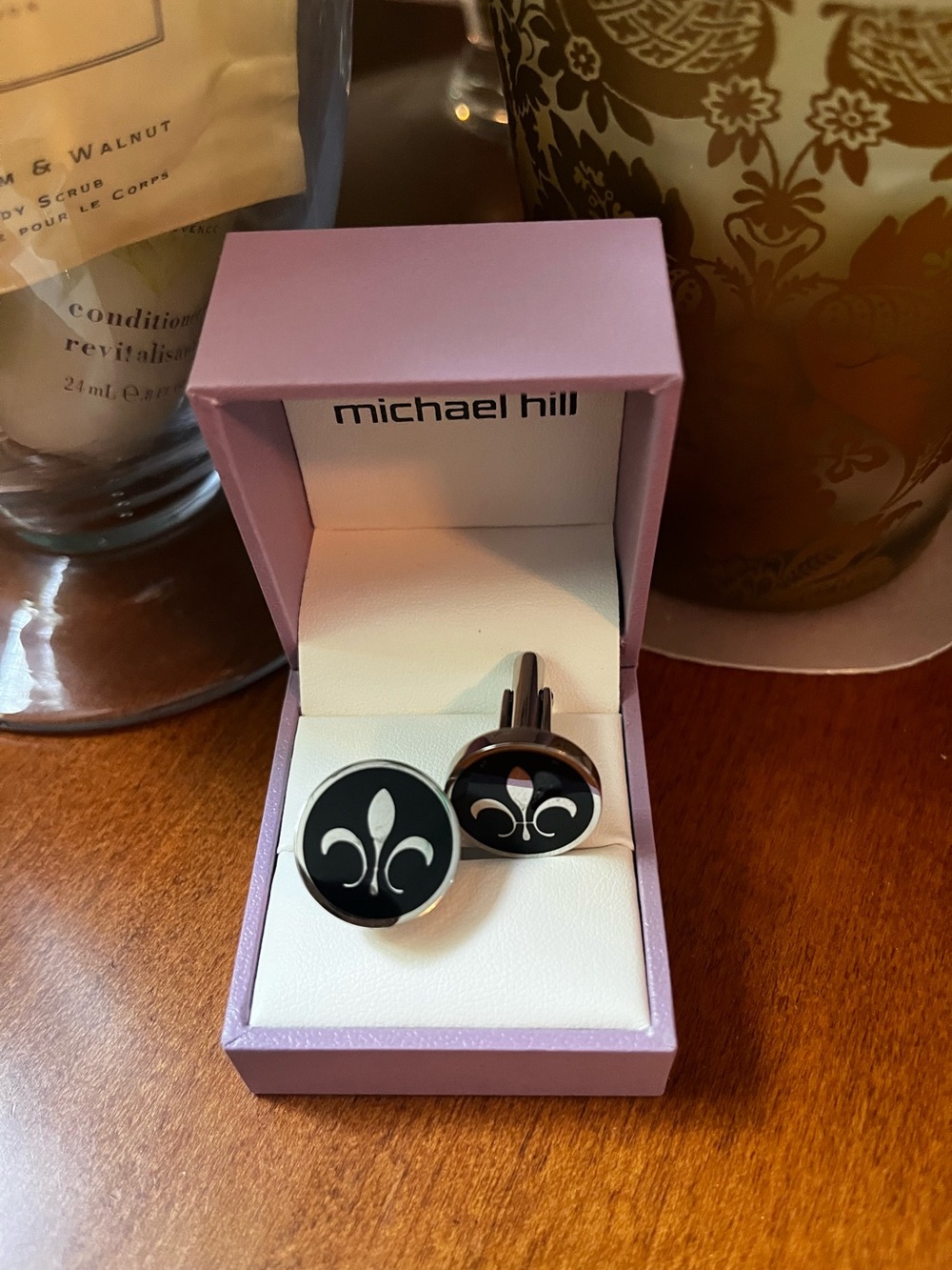 Black Fleur-de-Lis Cufflinks